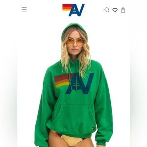 AV Aviator Nation (NWT) Logo Pullover Relaxed Hoodie size M